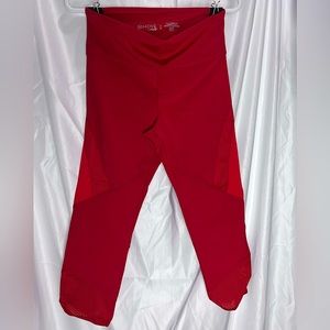 Ardene Move 3/4 Mesh Leggings, Size M, Red colour